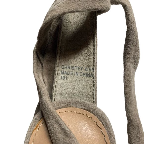 Steve Madden Christey Block Heel Size 6.5 Leg Wrap Strap Suede 4" Heel - Picture 7 of 9
